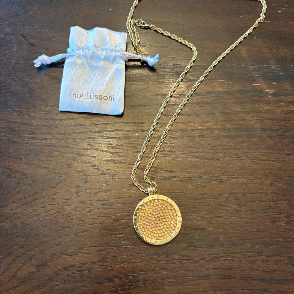Nikki Lissoni Pendant Necklace, chain and coin disc set